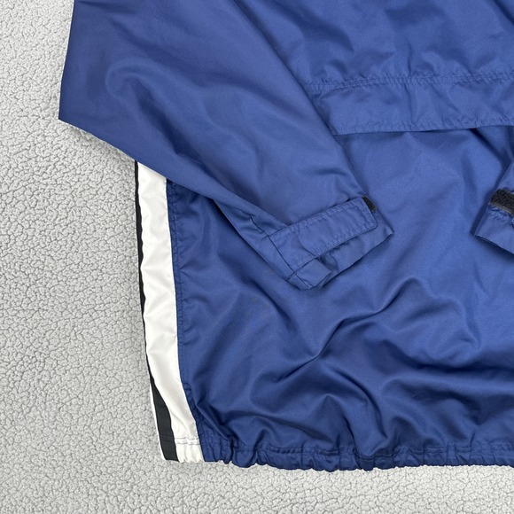 Vintage 90s Nike Windbreaker Jacket Men XL Blue 1/2 Zip Anorak Mesh Lined - Picture 15 of 16